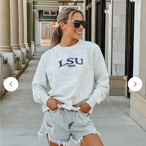 Soho X Gameday LSU TIGERS NUMBER ONE FAN CREW PULLOVER BY MADI PREWETT TROUTT